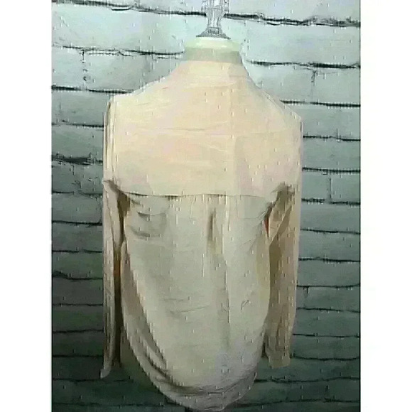 Rebecca Taylor Womens Size S Peach LS Button Up Pleated Vented Silk Blouse - Picture 2 of 4